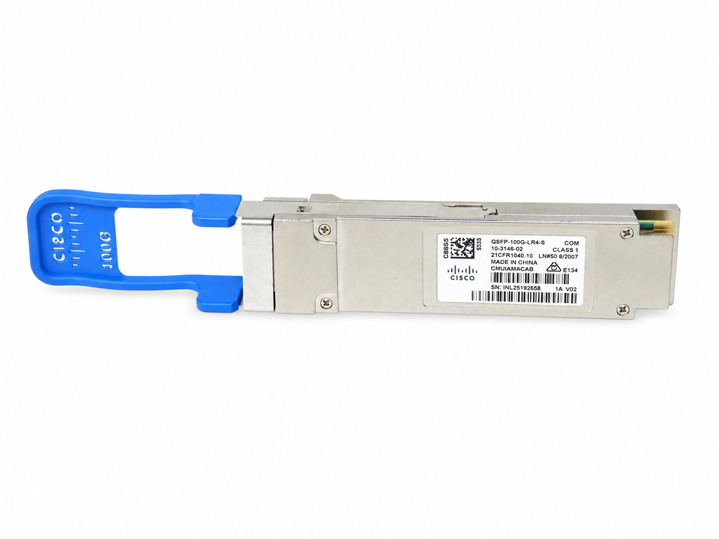 Cisco optical transceiver with blue pull tab