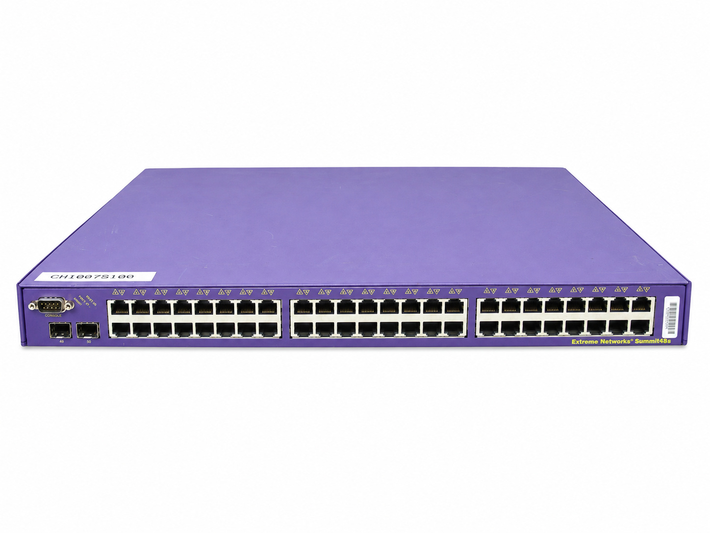 Extreme Summit network switch with purple chassis