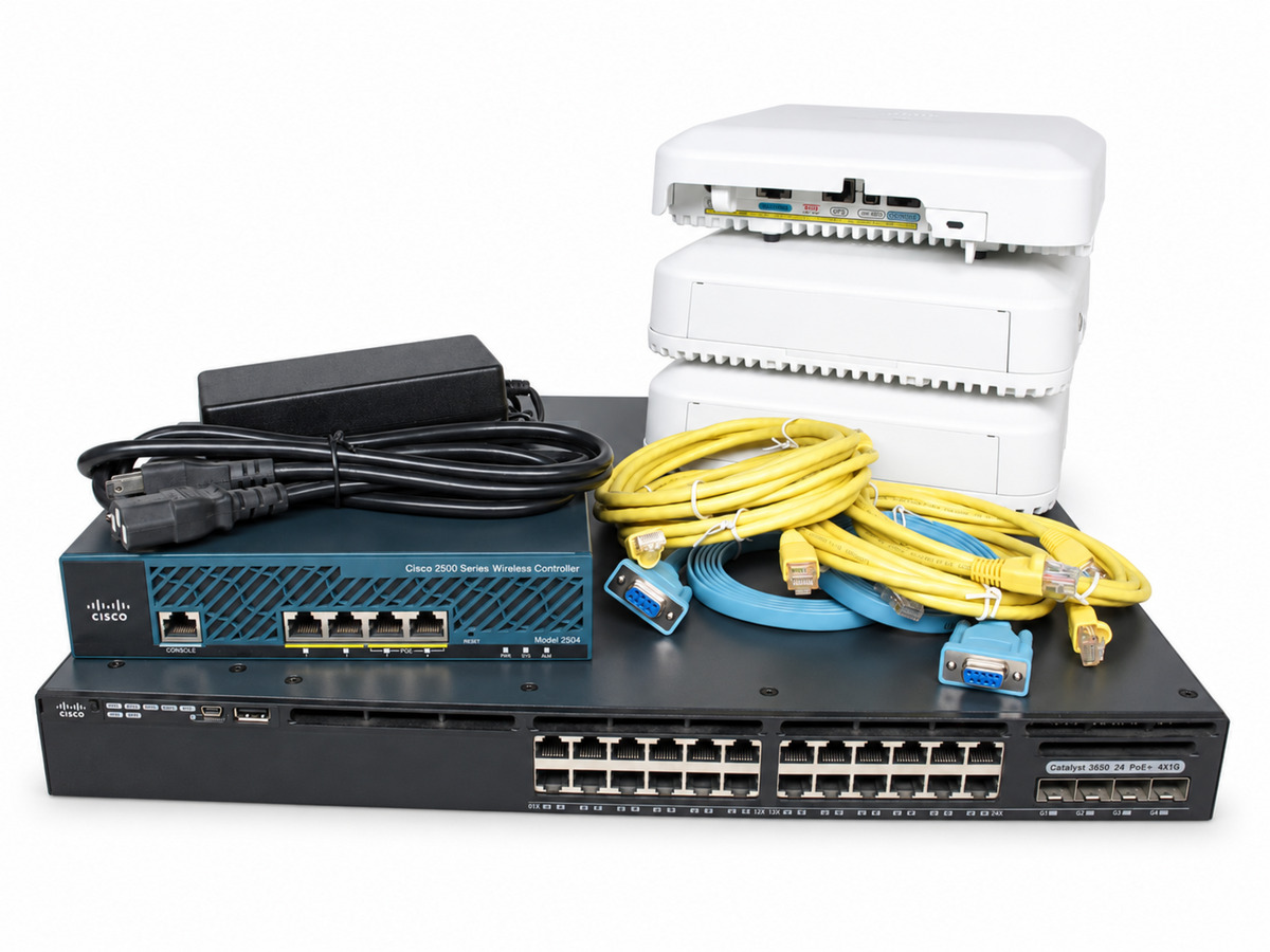 Networking equipment arranged as a wireless lab kit